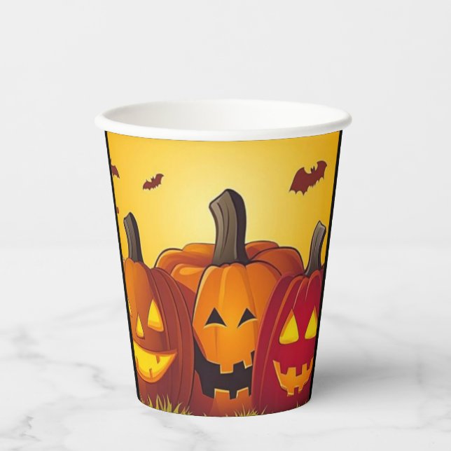 Halloween pumpkin  paper cups (Front)