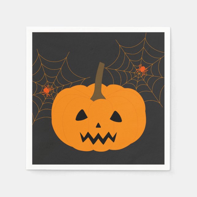 Halloween Pumpkin Paper Napkin (Front)
