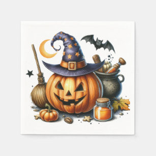 Halloween pumpkin paper napkins