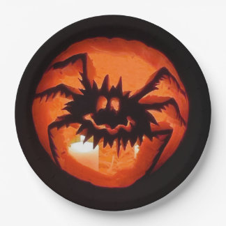 Halloween Pumpkin Paper Plate