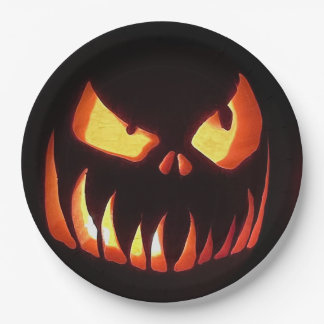Halloween Pumpkin Paper Plate