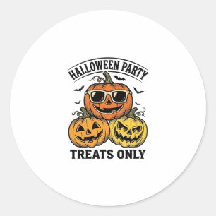 Halloween Pumpkin Party Vintage Jack O Lantern Shi Classic Round Sticker