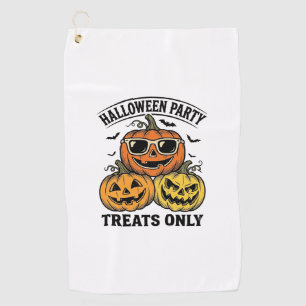 Halloween Pumpkin Party Vintage Jack O Lantern Shi Golf Towel