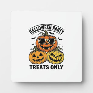Halloween Pumpkin Party Vintage Jack O Lantern Shi Plaque