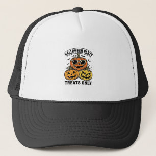 Halloween Pumpkin Party Vintage Jack O Lantern Shi Trucker Hat