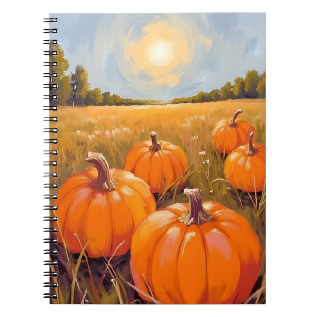Halloween Pumpkin Patch Fall Autumn Notebook (Front)