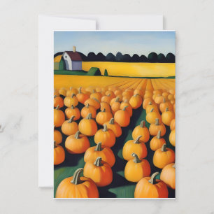 halloween pumpkin patch fall holiday card