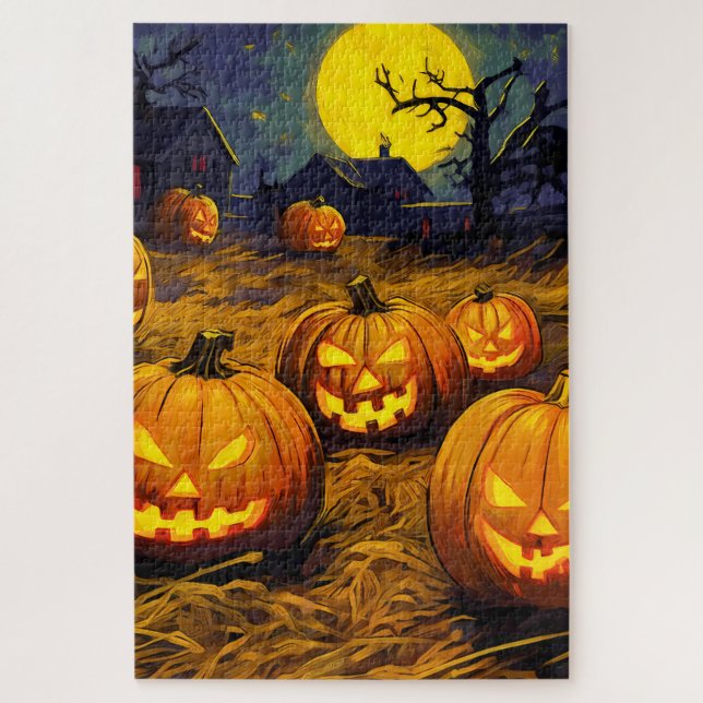 Halloween Pumpkin Patch Jigsaw Puzzle (Vertical)
