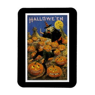 Halloween Pumpkin Patch Nightmare Magnet