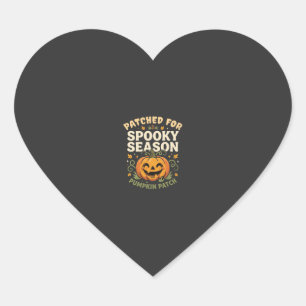 Halloween Pumpkin Patch Smile Heart Sticker