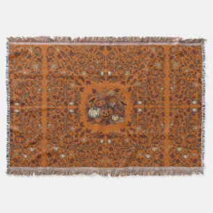 Halloween Pumpkin Patch Throw Blanket
