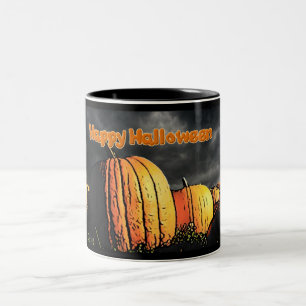 Halloween Pumpkin Patch Two-Tone Coffee Mug