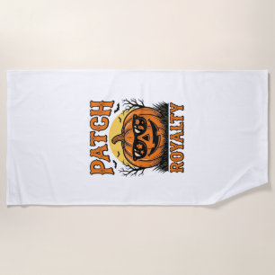 Halloween Pumpkin Patch Vintage Jack O Lantern Shi Beach Towel