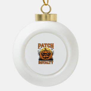 Halloween Pumpkin Patch Vintage Jack O Lantern Shi Ceramic Ball Christmas Ornament