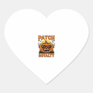 Halloween Pumpkin Patch Vintage Jack O Lantern Shi Heart Sticker