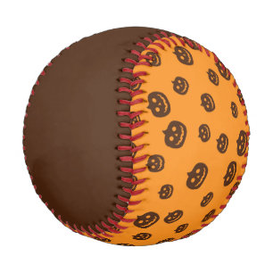 Halloween pumpkin pattern baseball