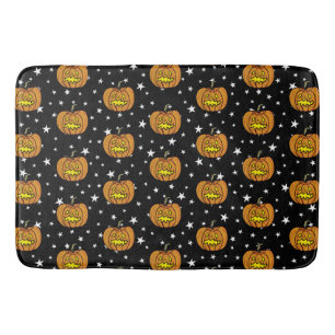 Halloween Pumpkin Pattern Bath Mat