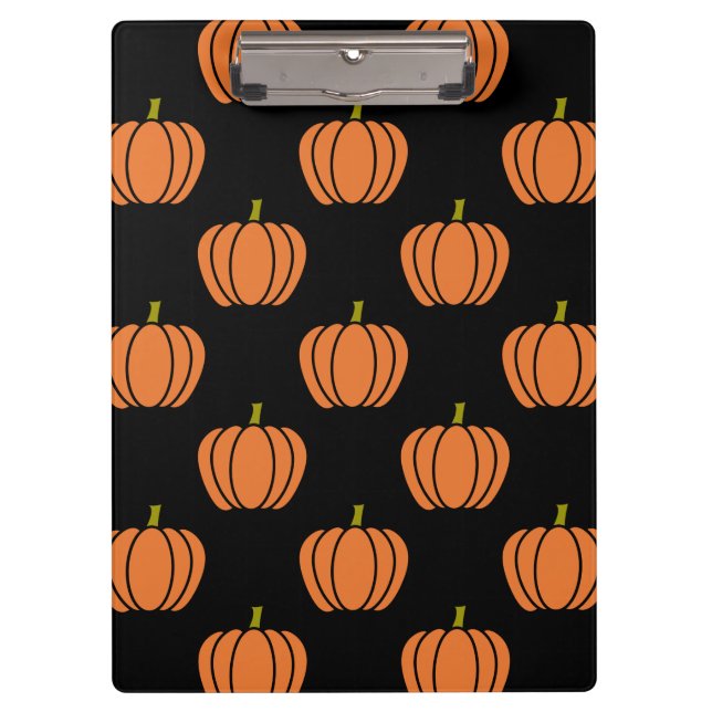 Halloween Pumpkin Pattern Clipboard (Front)