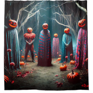 Halloween Pumpkin People Shower Curtain