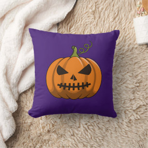 Halloween Pumpkin Pillow, Cute & Spooky Fall Decor Cushion