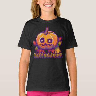 Halloween Pumpkin Pixel Arts T-Shirt