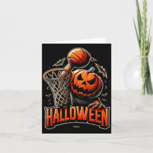 Halloween Pumpkin Playing Basball Card