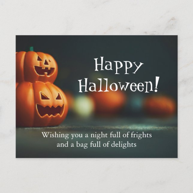 Halloween Pumpkin Postcard (Front)