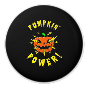 Halloween Pumpkin Power Ceramic Knob