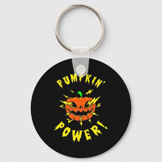 Halloween Pumpkin Power Key Ring (Front)