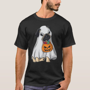 Halloween Pumpkin Pugkin Dog Pug Ghost T-Shirt