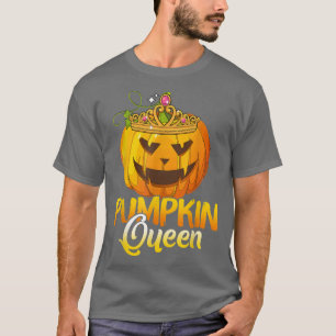 Halloween Pumpkin Queen Crown Funny HelloQueen Cos T-Shirt