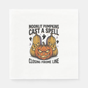 Halloween Pumpkin Quote Moonlit Jack O Lantern Eng Napkin