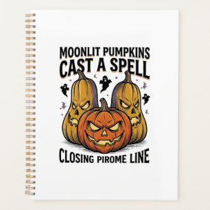 Halloween Pumpkin Quote Moonlit Jack O Lantern Eng Planner