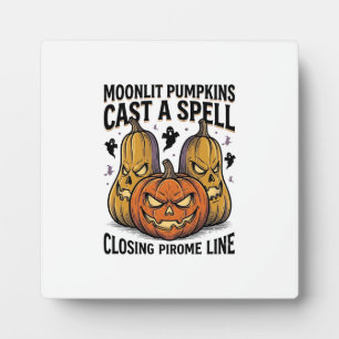 Halloween Pumpkin Quote Moonlit Jack O Lantern Eng Plaque