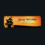 Halloween Pumpkin Return Address<br><div class="desc">Halloween Pumpkin Return Address Label. For further customisation,  please click the "Customise it" button and use our design tool to modify this template.</div>