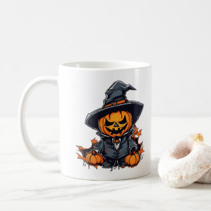 Halloween Pumpkin Scarecrow Adorable Fall Decor Coffee Mug