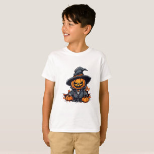 Halloween Pumpkin Scarecrow Adorable Fall Decor  T-Shirt