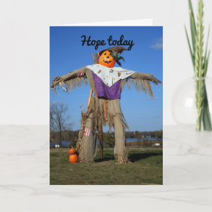 Halloween Pumpkin Scarecrow Card