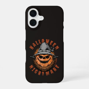 Halloween Pumpkin Scarecrow Design iPhone 16 Case