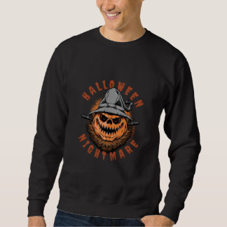 Halloween Pumpkin Scarecrow Design Sweatshirt