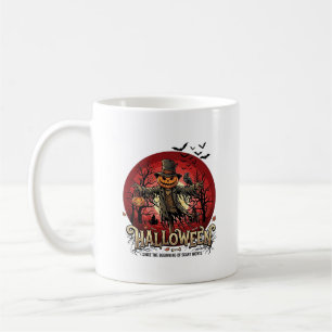 Halloween Pumpkin Scarecrow Raven Bats_1 Coffee Mug