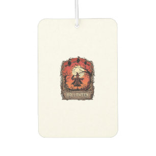 Halloween Pumpkin Scarecrow Witches Full Moon_1 Car Air Freshener