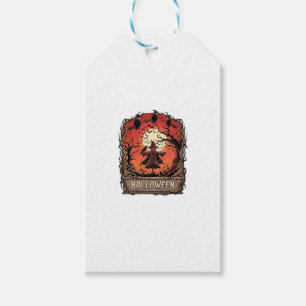 Halloween Pumpkin Scarecrow Witches Full Moon_1 Gift Tags
