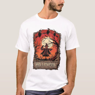 Halloween Pumpkin Scarecrow Witches Full Moon_1 T-Shirt