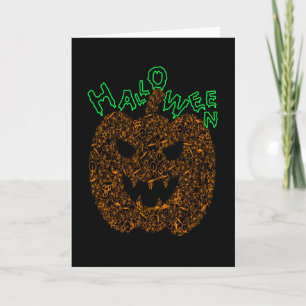 Halloween Pumpkin Scary Bike Card