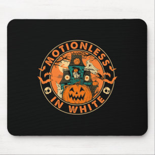 Halloween Pumpkin Scary Fun Motionlesses In White Mouse Mat