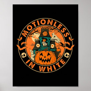 Halloween Pumpkin Scary Fun Motionlesses In White  Poster
