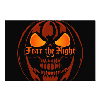 Halloween pumpkin, Scary pumpkin, Fear the night Photo Print