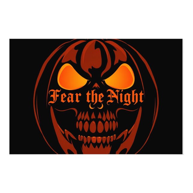 Halloween pumpkin, Scary pumpkin, Fear the night Photo Print (Front)
