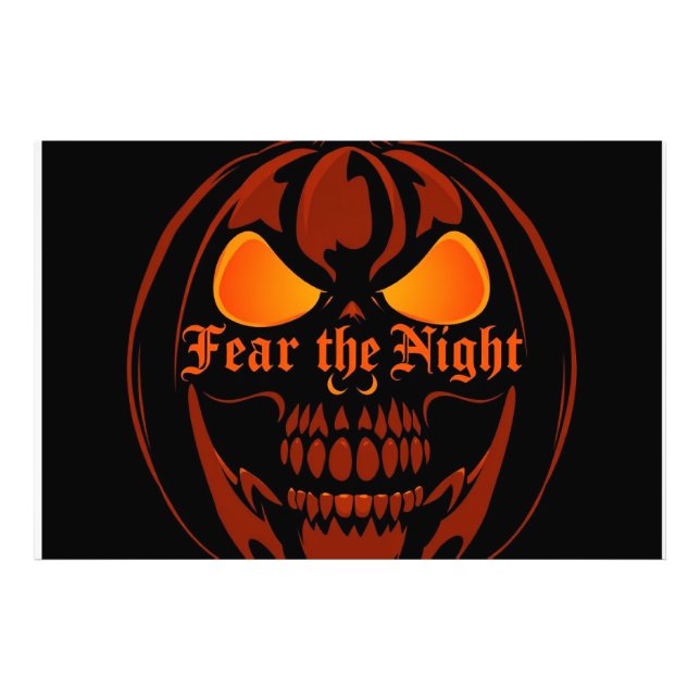Halloween pumpkin, Scary pumpkin, Fear the night Photo Print (Front)